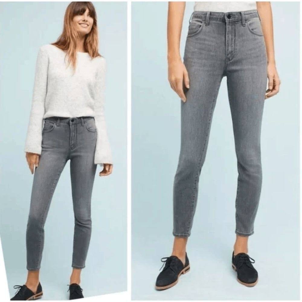 Anthropologie Pilcro high rise skinny Jean. Gray wash. Size 29. EUC